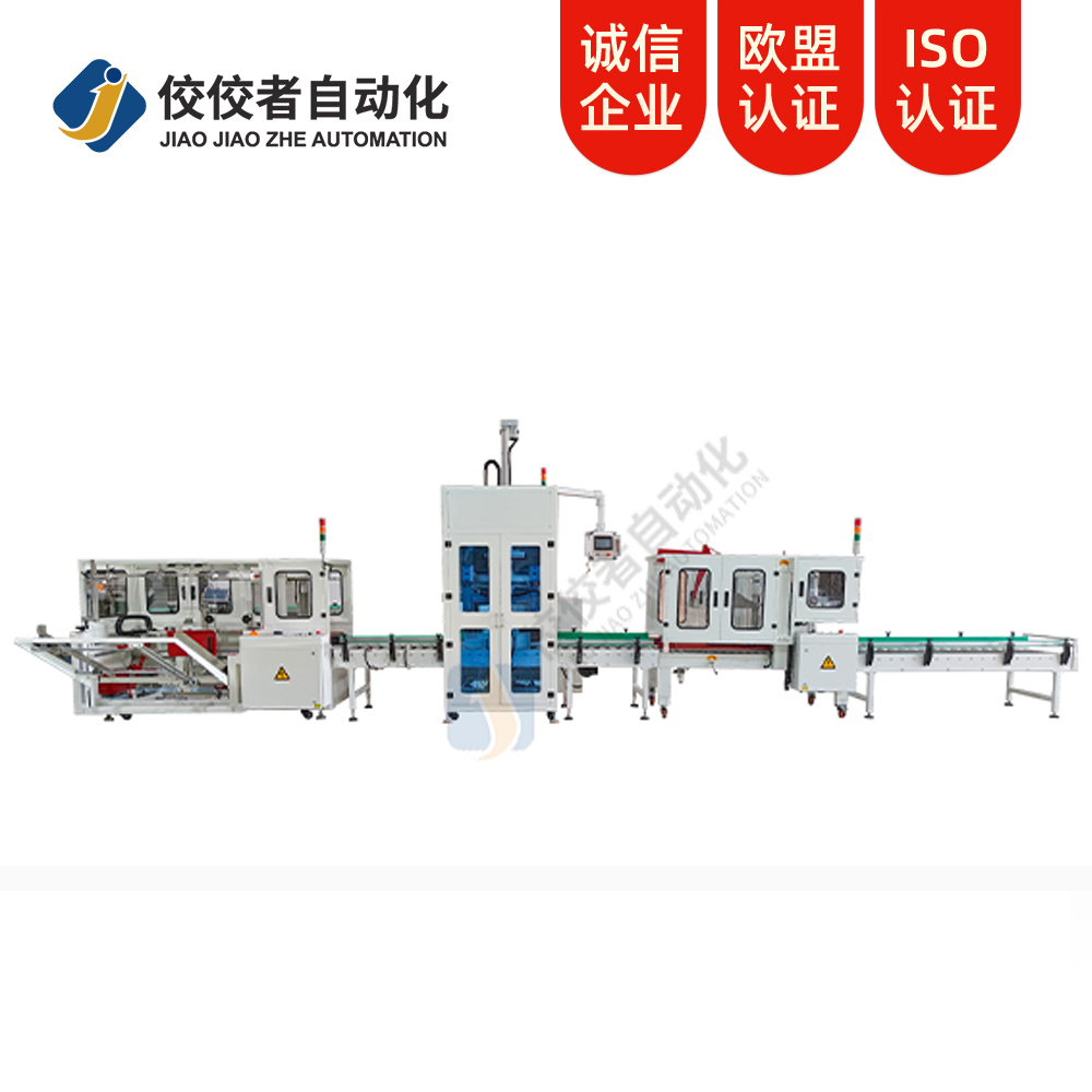 立式開箱+側式裝箱、封箱、捆扎